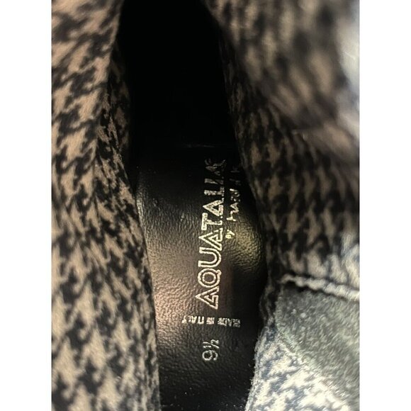 AQUATALIA Boots MARVIN K Moto Leather Biker Side Zip Black Italy  Womens 9.5 - Picture 7 of 15